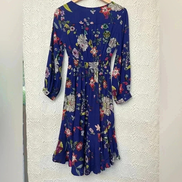 Maeve Maplewood Dress XS Long Sleeve Fit Flare Boho Floral Anthropologie EUC - Picture 14 of 15
